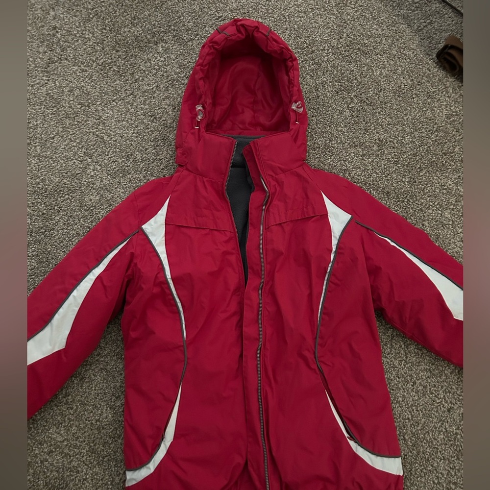 Women pink ski jacket